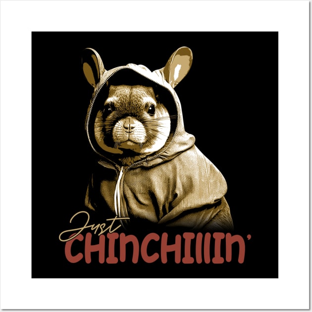 Soft Fur Symphony Chinchilla Just Chinchillin' Tee for Pet Admirers Wall Art by Merle Huisman
